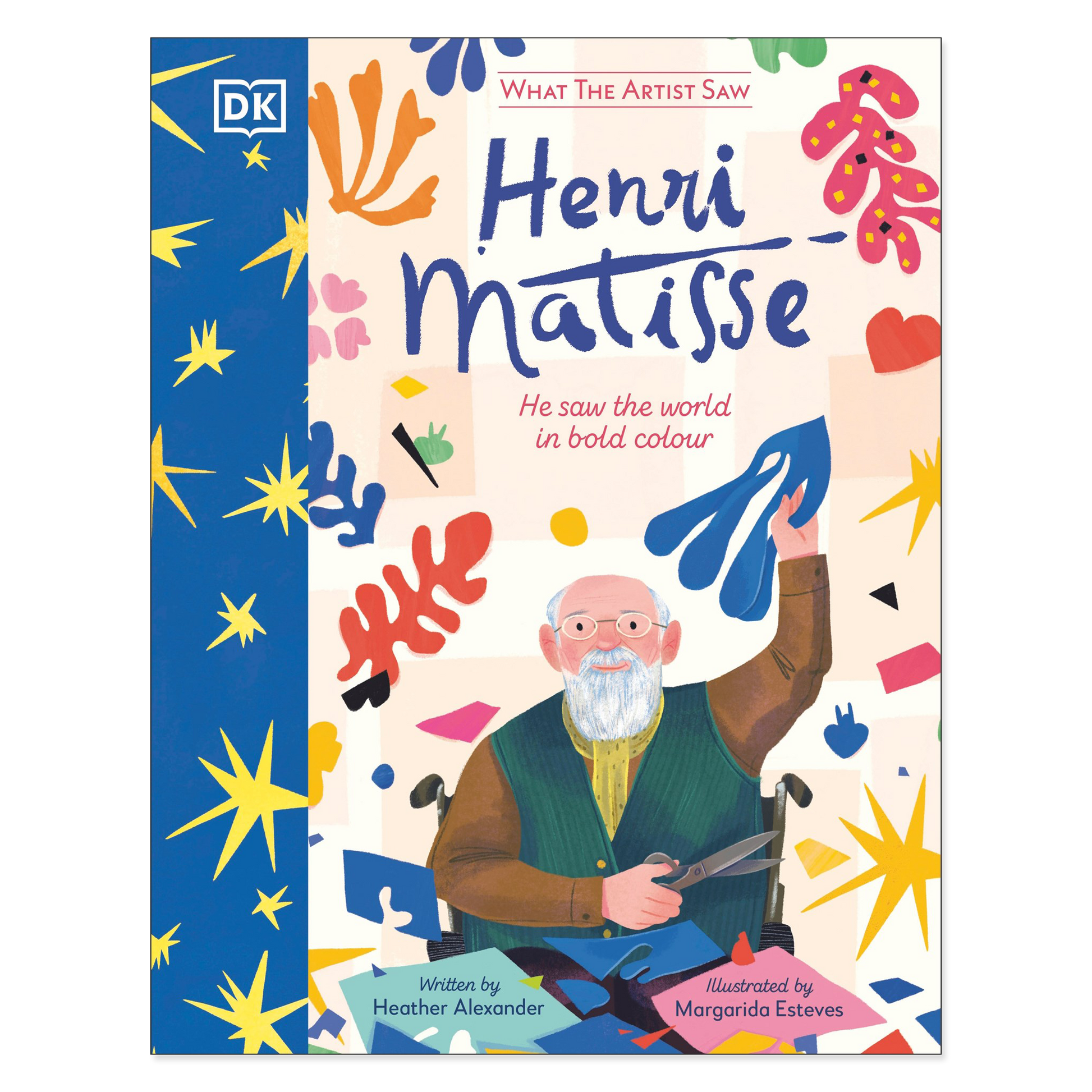 Book cover of 'What The Artist Saw: Henri Matisse' with colorful illustrations and DK logo.