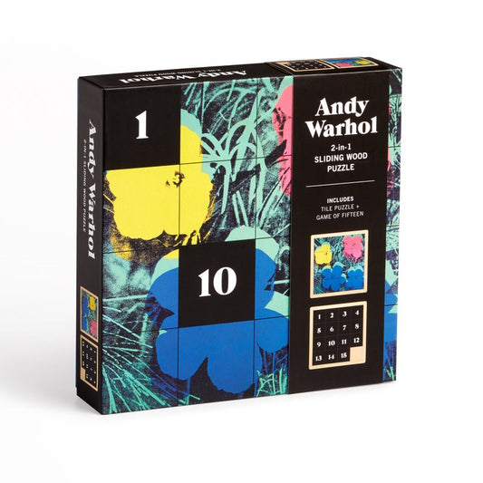 Andy Warhol Flowers 2-in-1 Sliding Wood Puzzle - Chrysler Museum Shop