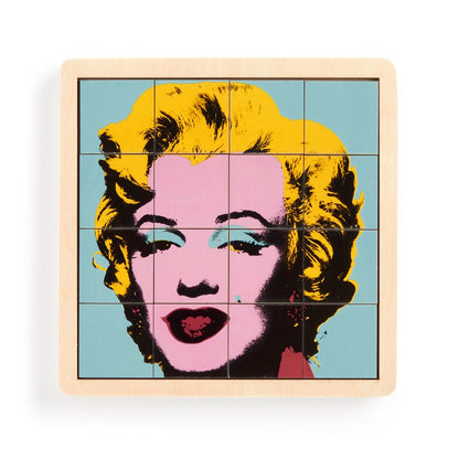 Andy Warhol Marilyn 2-in-1-Schiebepuzzle aus Holz