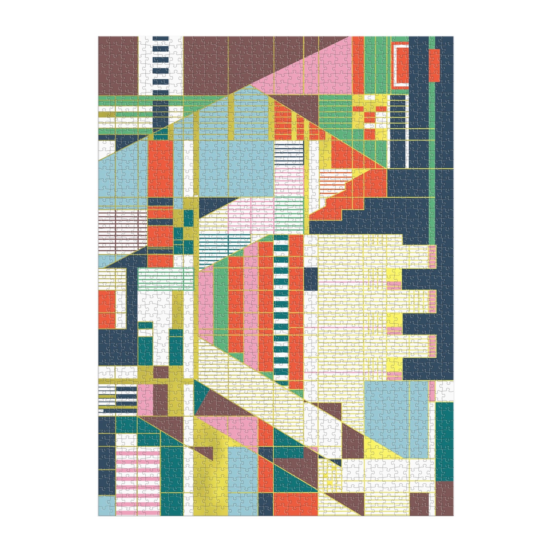 Colorful geometric pattern on a white background