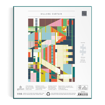 Puzzle box with geometric pattern and Galison branding