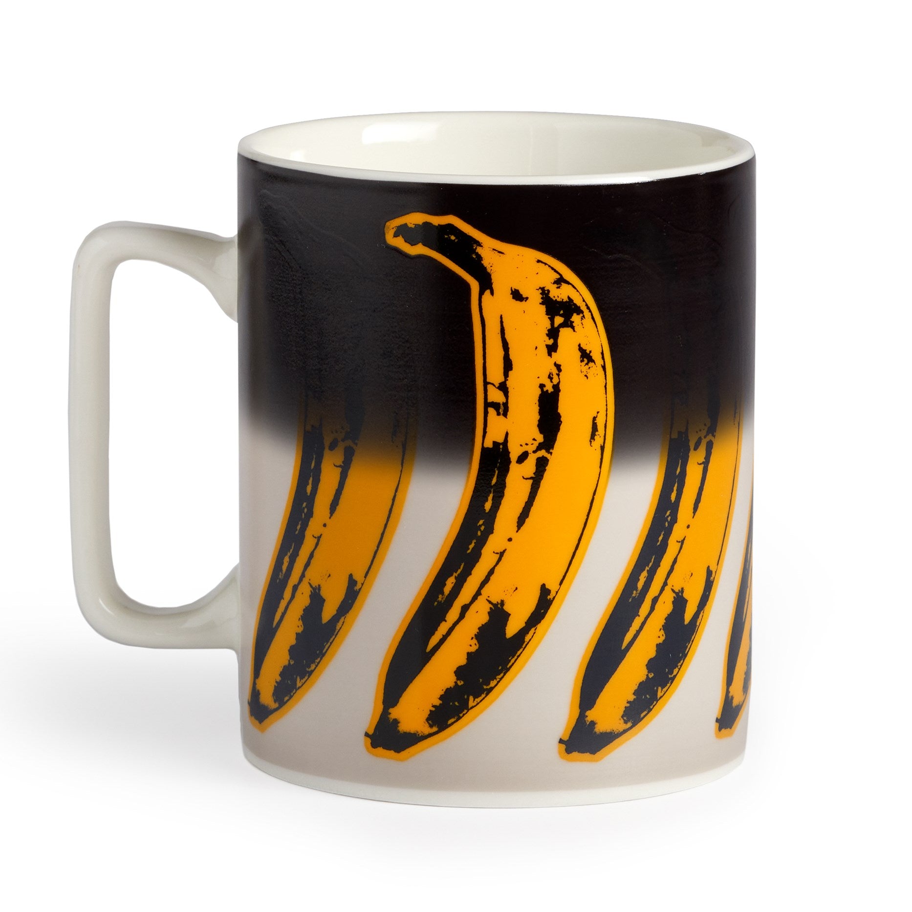 Mug with banana design on a white background
