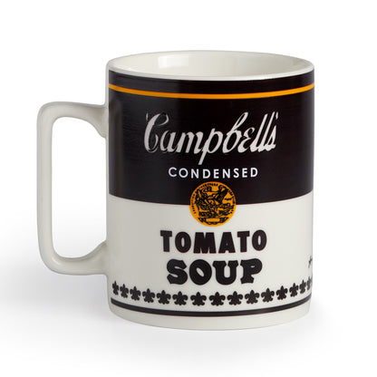 Campbell's Tomato Soup mug with black and white design