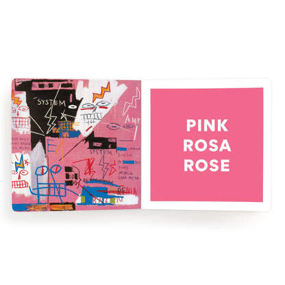 Product packaging with artistic design and 'Pink Rosa Rose' text on a white background