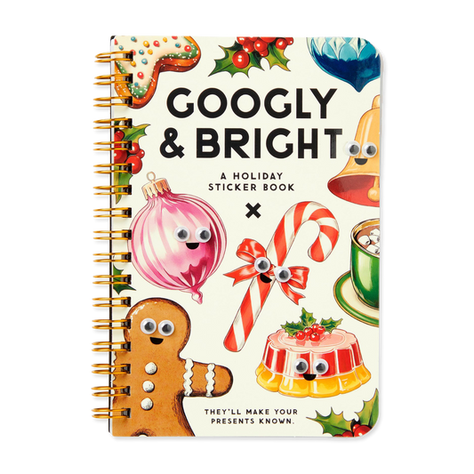 Holiday sticker book with colorful illustrations on a white background