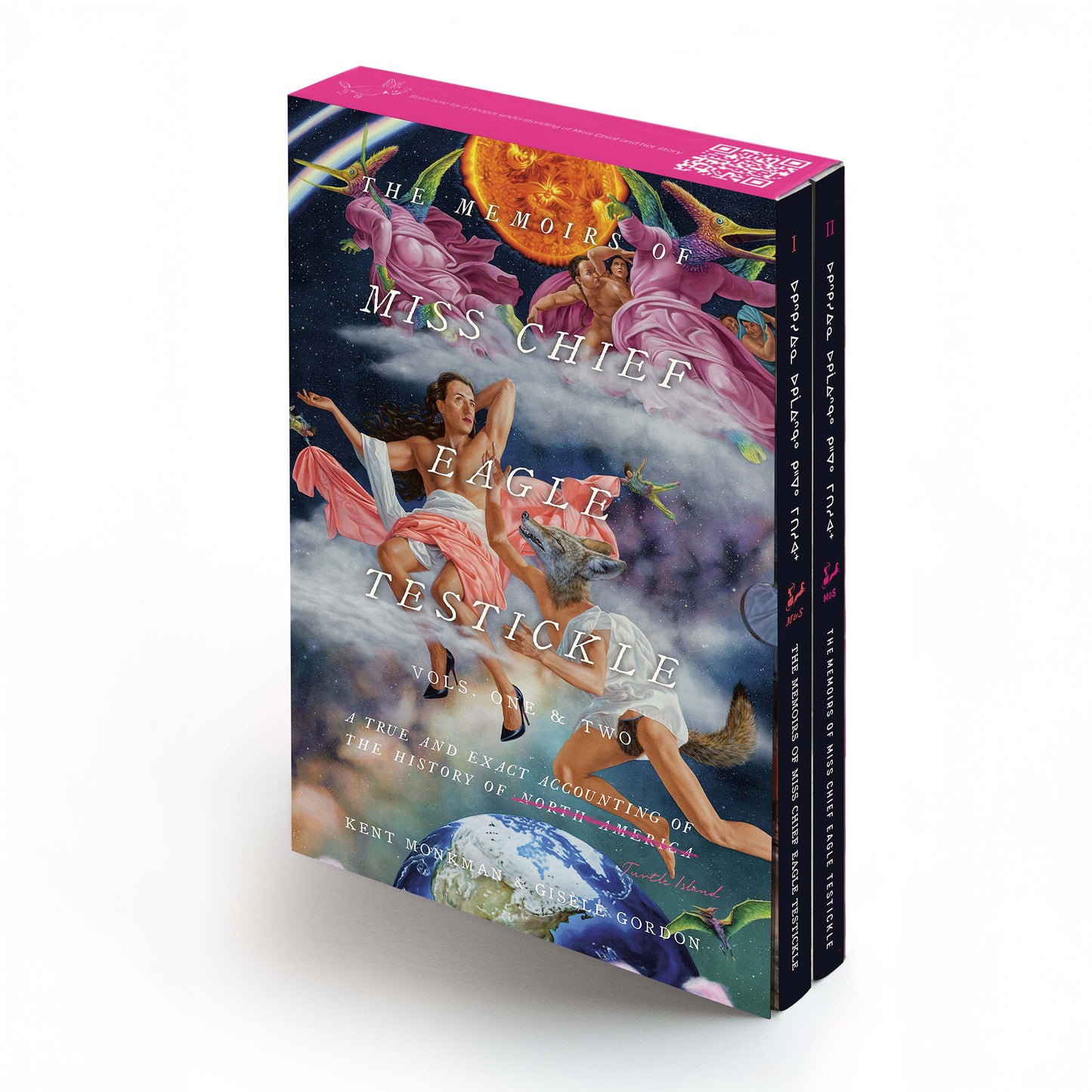 Book cover of 'The Memoirs of Miss Chief Eagle Testickle' with colorful design on a white background