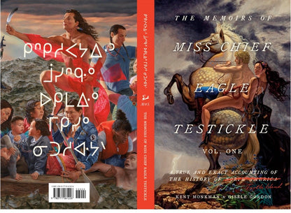 Book cover with a scene of people by water and text overlay, and another book cover with a horse and people on a mountain.