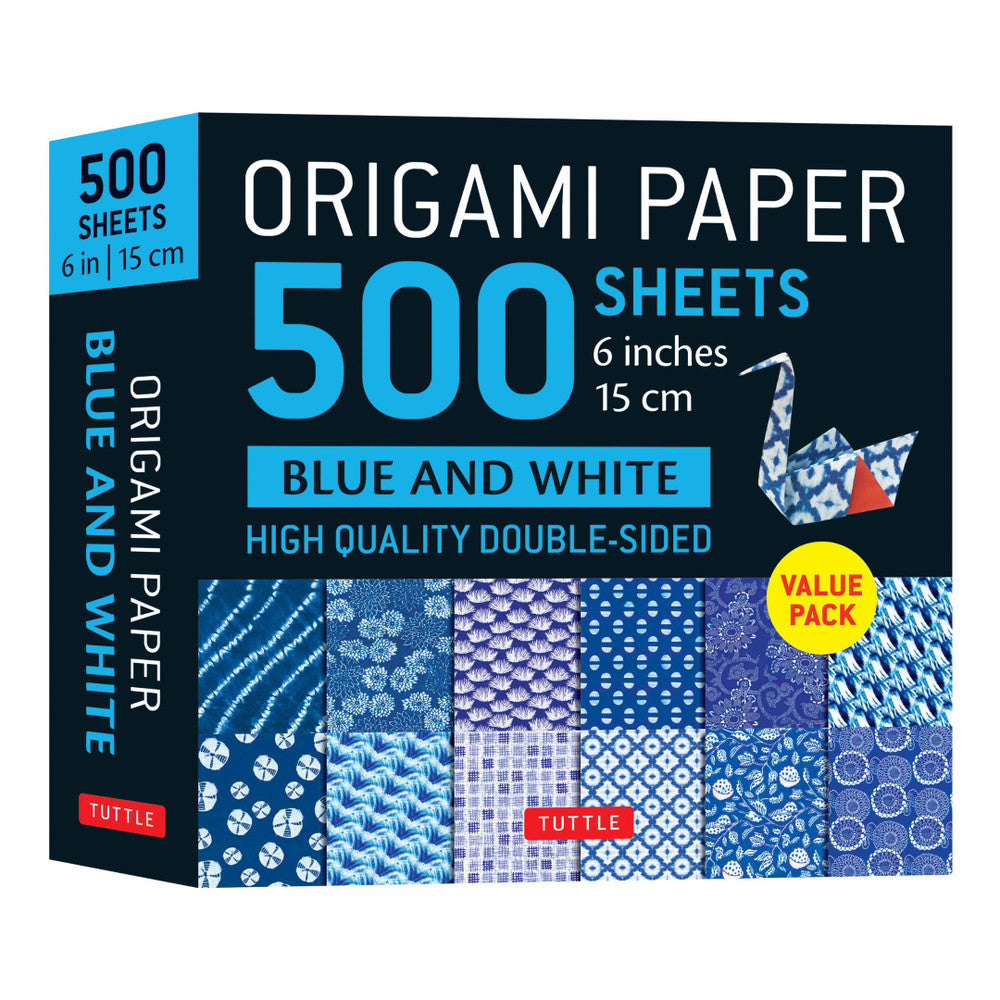 Origami Paper Blue & White Patterns (500 Sheets) - Chrysler Museum Shop