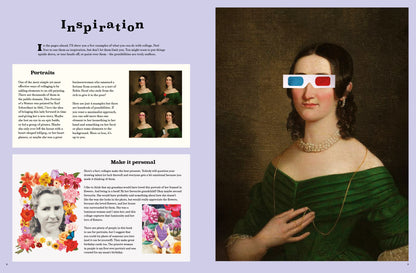 Stylized portrait of a woman wearing 3D glasses with text and floral design on the left.