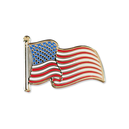 USA Flag Enamel Pin - Chrysler Museum Shop