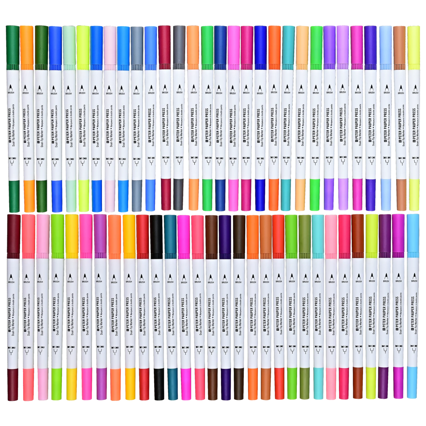 Dual-tip Coloring Markers, Set of 60