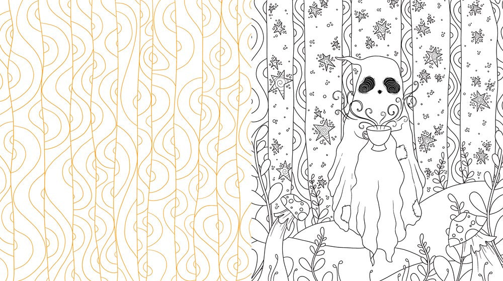 Sweet & Creepy Coloring: Over 60 Enchanting Images of Ghosts, Witches, and Cozy Haunted Places