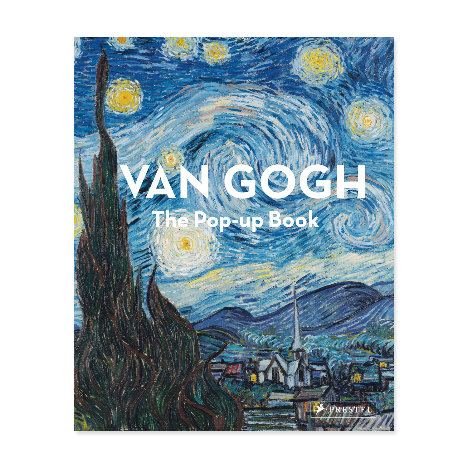 Pop-up book cover featuring Van Gogh's 'Starry Night' with the title 'Van Gogh: The Pop-up Book'.