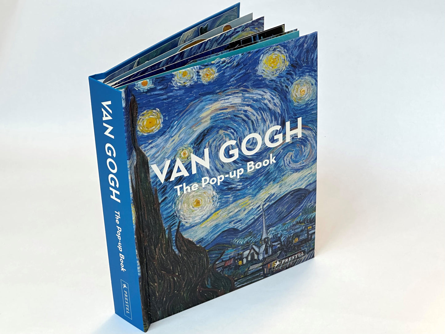 Pop-up book titled 'Van Gogh' with a starry night design on a white background