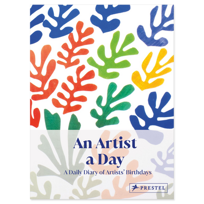 Book cover with colorful leaf patterns and 'An Artist a Day' text on a white background