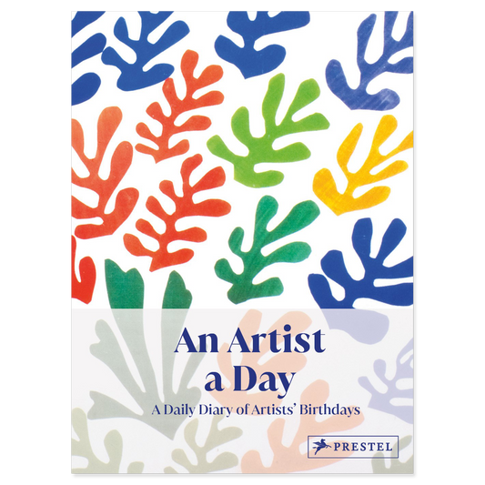 Book cover with colorful leaf patterns and 'An Artist a Day' text on a white background