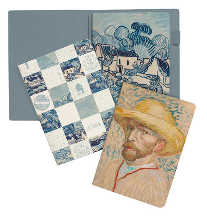 Van Gogh Traveler's Notebook Set mit 3 nachfüllbaren Tagebüchern