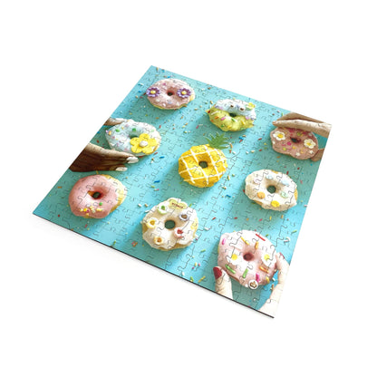 Wooden Puzzle in Pass-It-On Pouch: Donuts