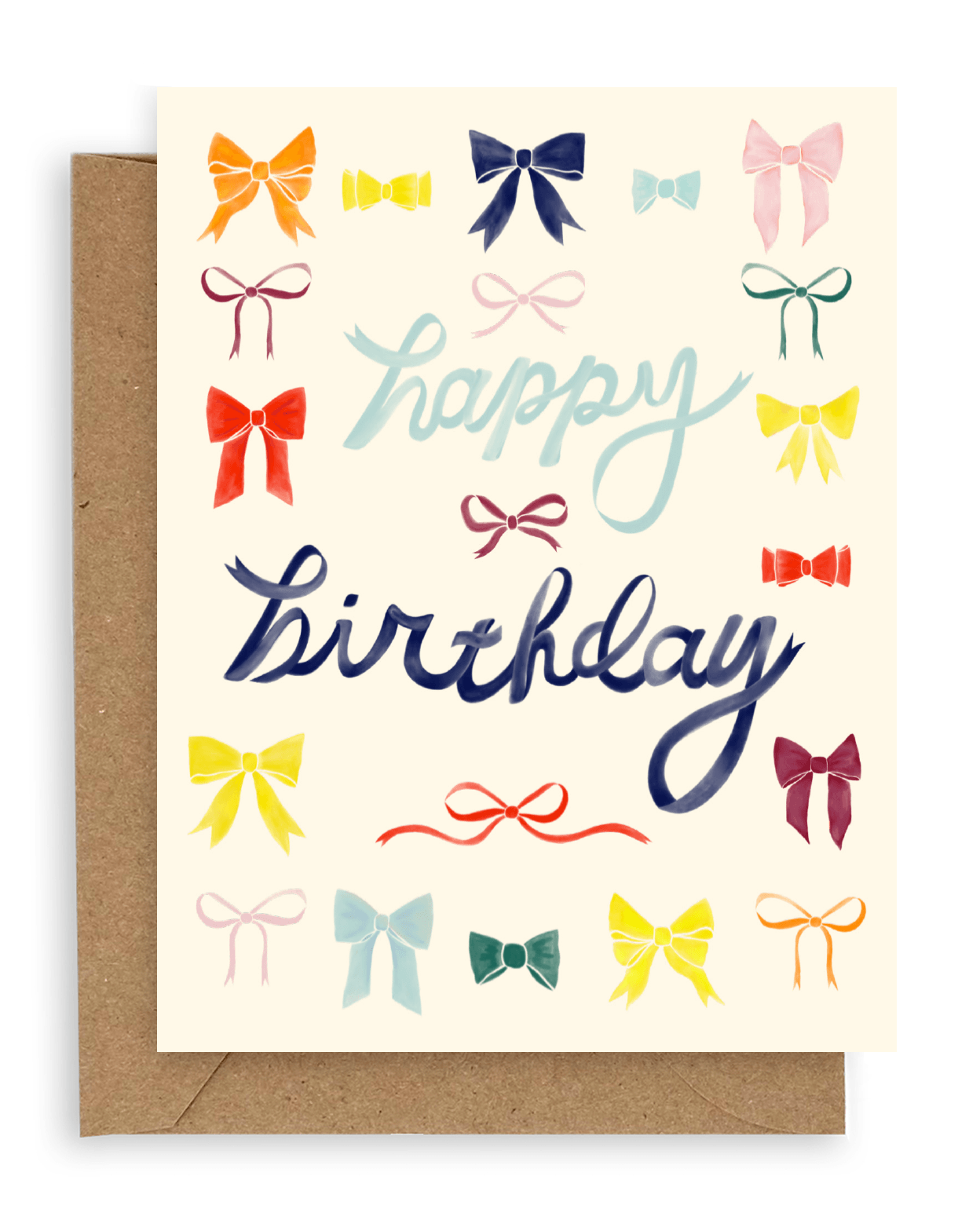 Rainbow Bows Birthday Card