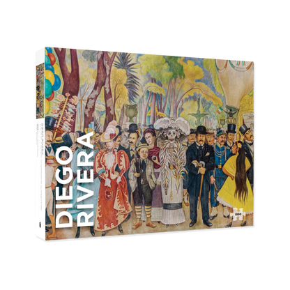 Diego Rivera-themed product packaging with colorful mural design