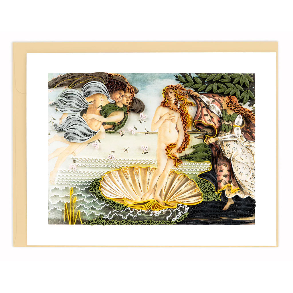 Quilling-Karte der Künstlerserie: „Die Geburt der Venus“ von Sandro Botticelli