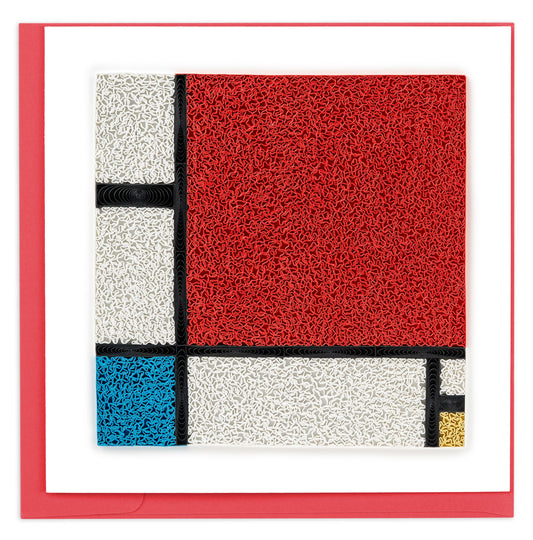 Artist Series Quilling Card: "Composition" by Piet Mondrian