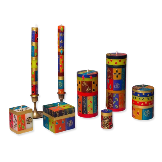 Bemalte Kerzen: Karussell