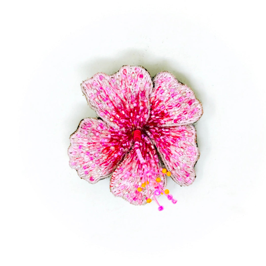 Aphrodite Hibiscus Flower Embroidered Brooch - Chrysler Museum Shop