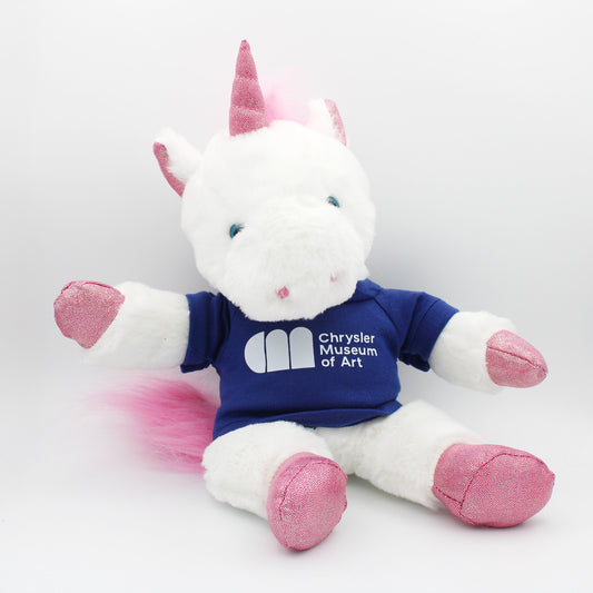 Astra the Unicorn Plush Animal with Chrysler Museum T-shirt - Chrysler Shop