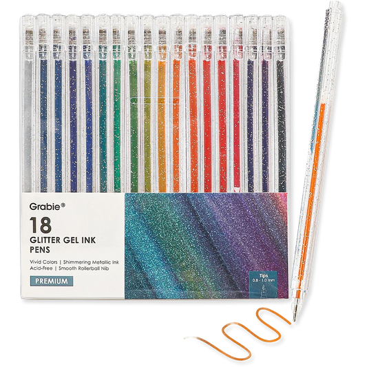 Iridescent Glitter Gel Ink Pen Set