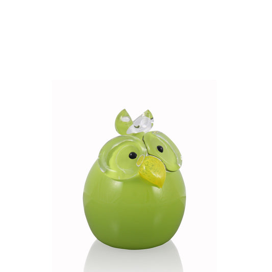 Glass Baby Owl Sculpture (Green) by Catherine Labonte - Chrysler Museum Shop