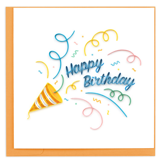 Quilled "Happy Birthday" Confetti Greeting Card - Chrysler Museum Shop