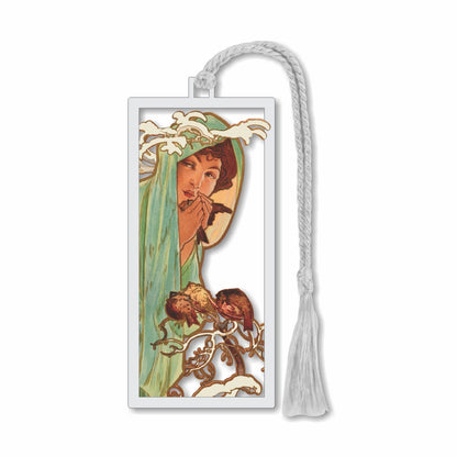 Alphonse Mucha "Winter" Metal Bookmark - Chrysler Museum Shop