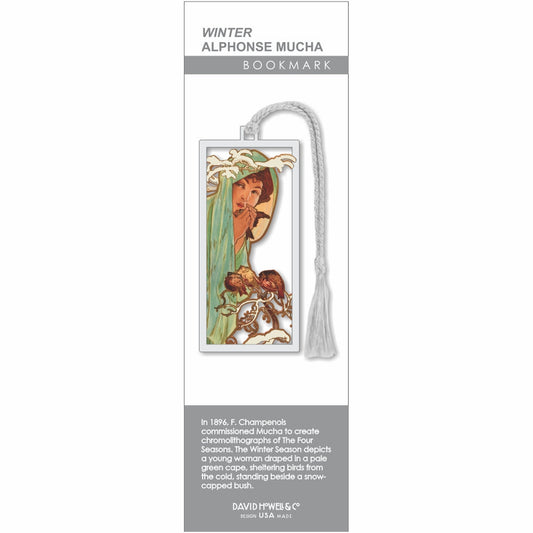 Alphonse Mucha "Winter" Metal Bookmark - Chrysler Museum Shop