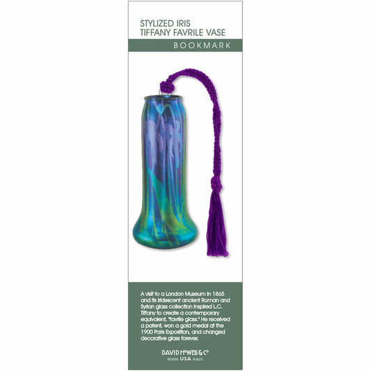 Tiffany Stylized Iris Favrile Vase Metal Bookmark - Chrysler Museum Shop