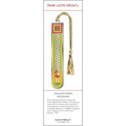Frank Lloyd Wright Sagaro Cactus Metal Bookmark