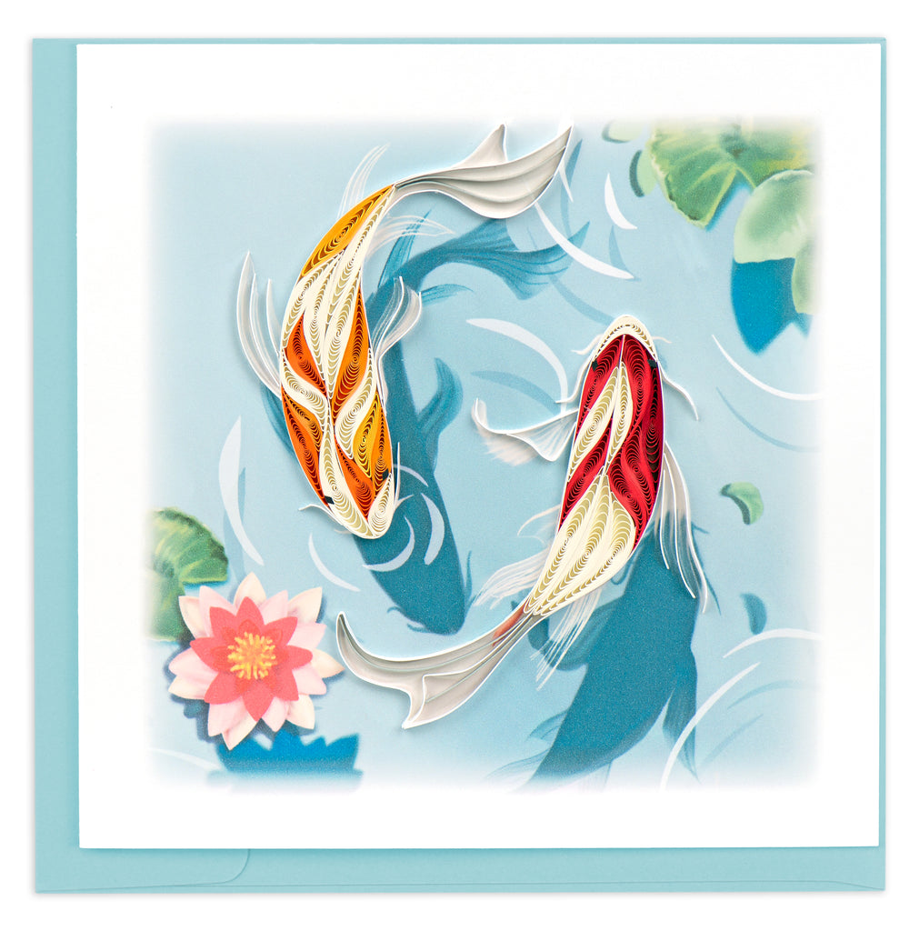 Quilled Koi Pond Note Card