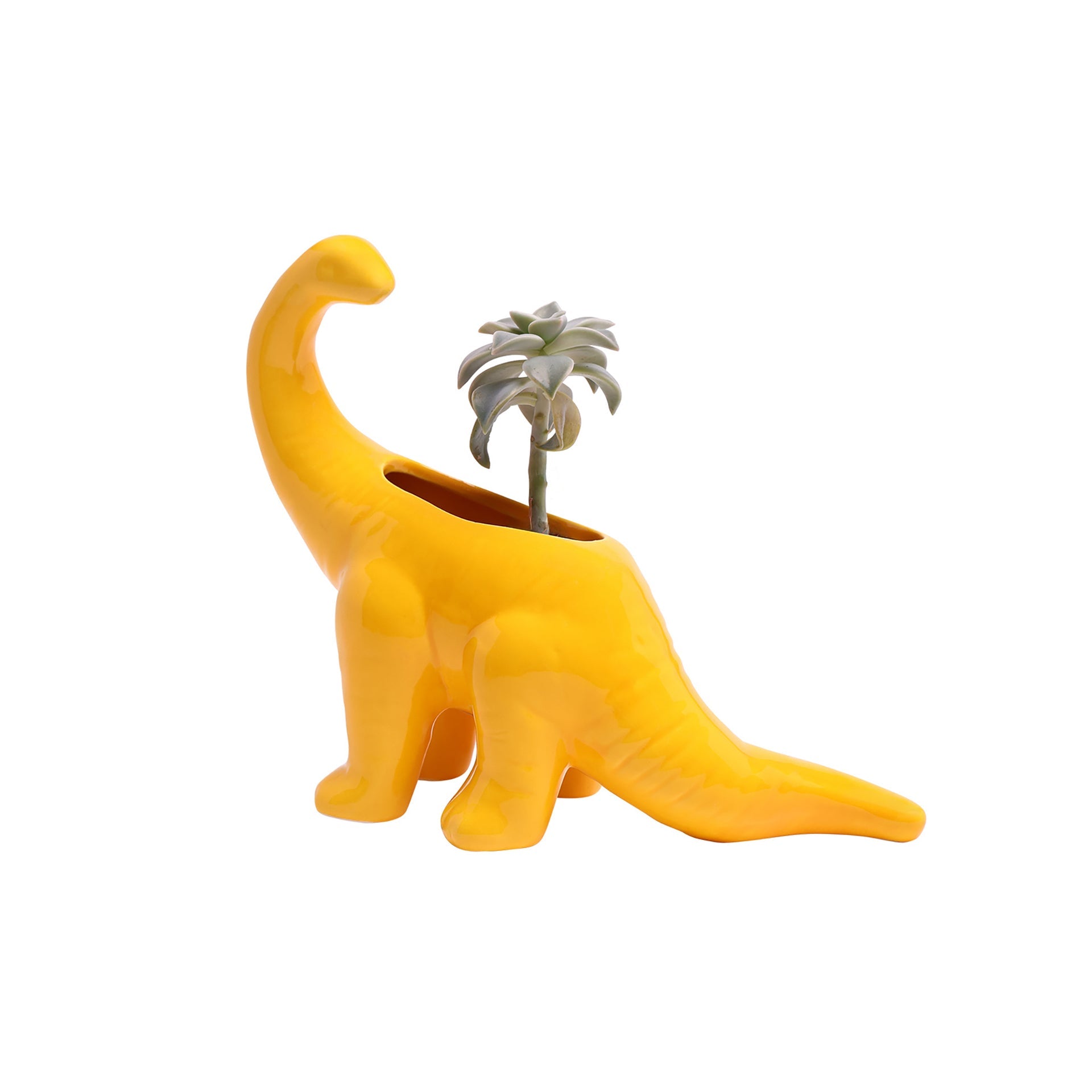 Brontosaurus Planter: Lemon Chrome - Chrysler Museum Shop