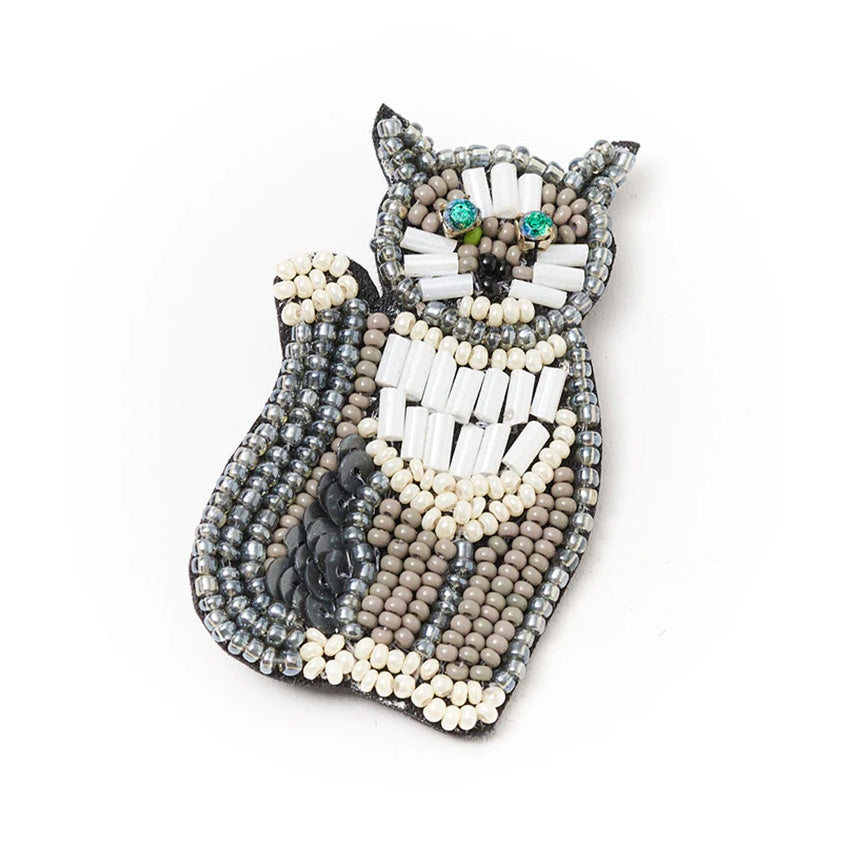 Beaded Bala Mani Cat Brooch/Pin - Chrysler Museum Shop