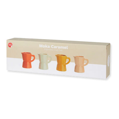 Juego de 4 tazas de café espresso de cerámica: Moka