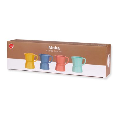Juego de 4 tazas de café de cerámica: Moka