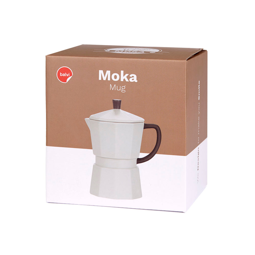 Taza de café de cerámica Moka con tapa