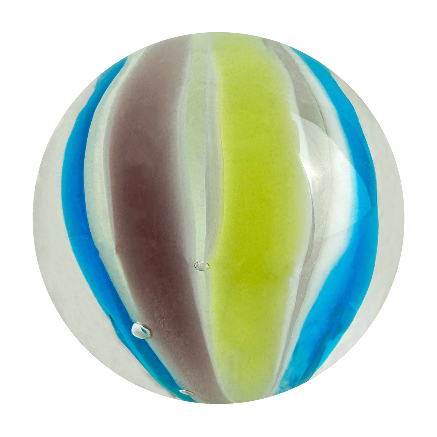 Handmade Glass Marble: Beach Ball