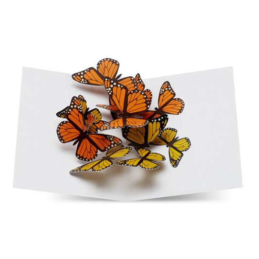 Tarjeta de notas emergente: hermosas mariposas
