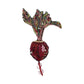 Beet Embroidered Brooch
