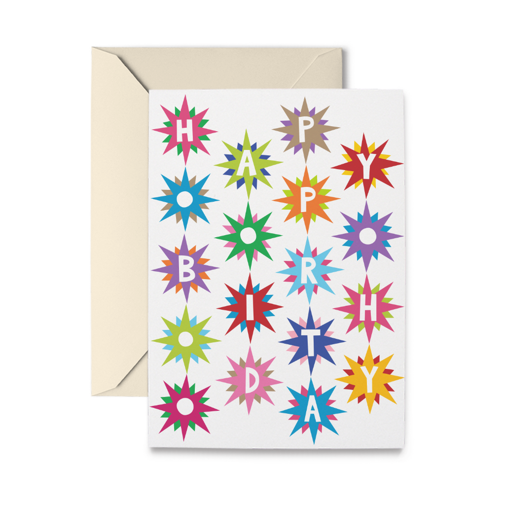 Birthday Starbursts Greeting Card - Chrysler Museum Shop