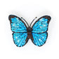Blue Morpho Butterfly Embroidered Brooch