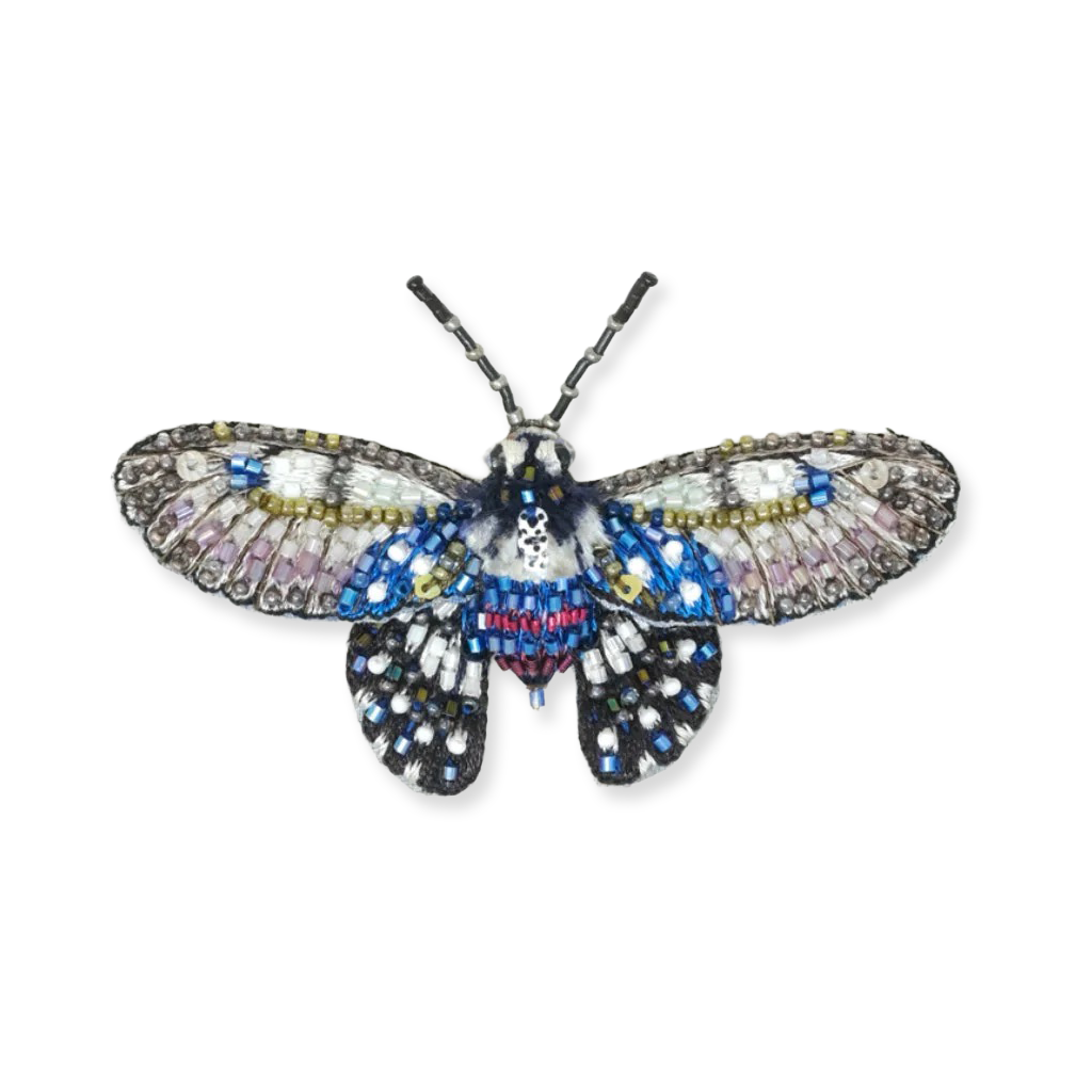 Borneo Birdwing Butterfly Embroidered Brooch