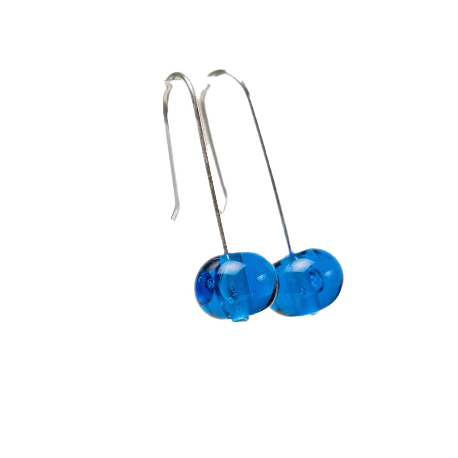 Bubble Bead Earrings: Glossy Turquoise Blue - Chrysler Museum Shop