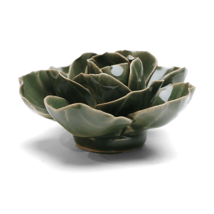 Ceramic Wallflowers - Green Ranunculus Flower (Side) - Chrysler Museum Shop